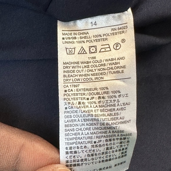 Banana Republic Factory Women's Size 14 Blue Floral Mini Skirt Lined Zipper Y2K - Picture 11 of 13